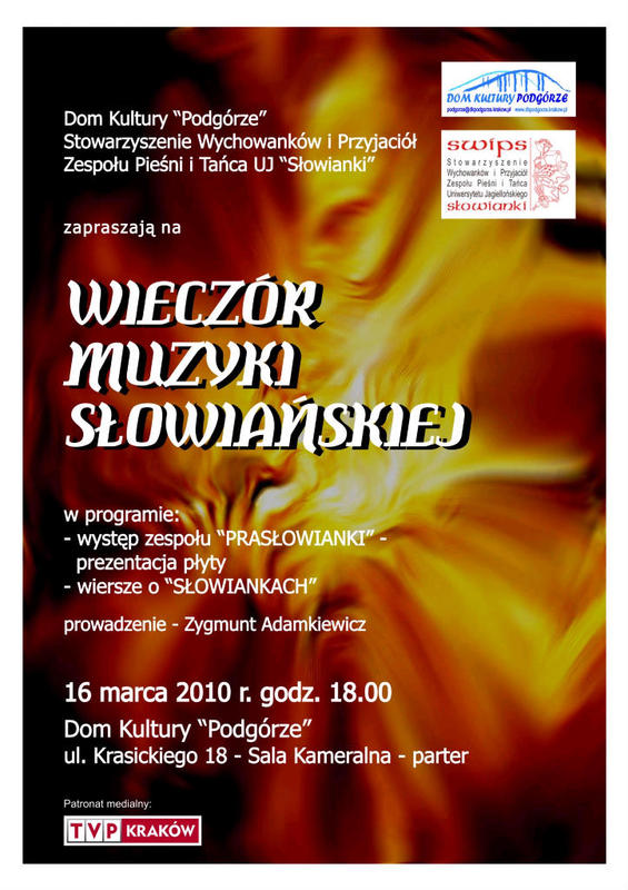 Plakat z zaproszeniem na koncert "Prasowianek".